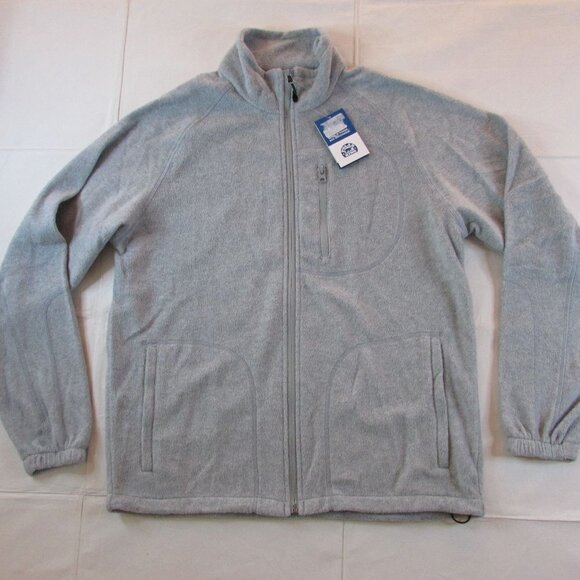 Polar King Men's Long Sleeve Glacier Fleece Full Zip Jacket - Gray - Picture 1 of 2